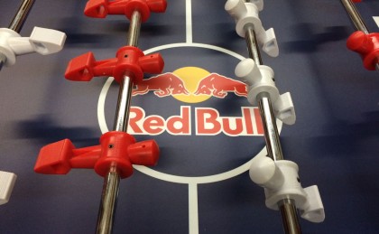 Red Bull Custom Foosball Table made by Warrior Table Soccer